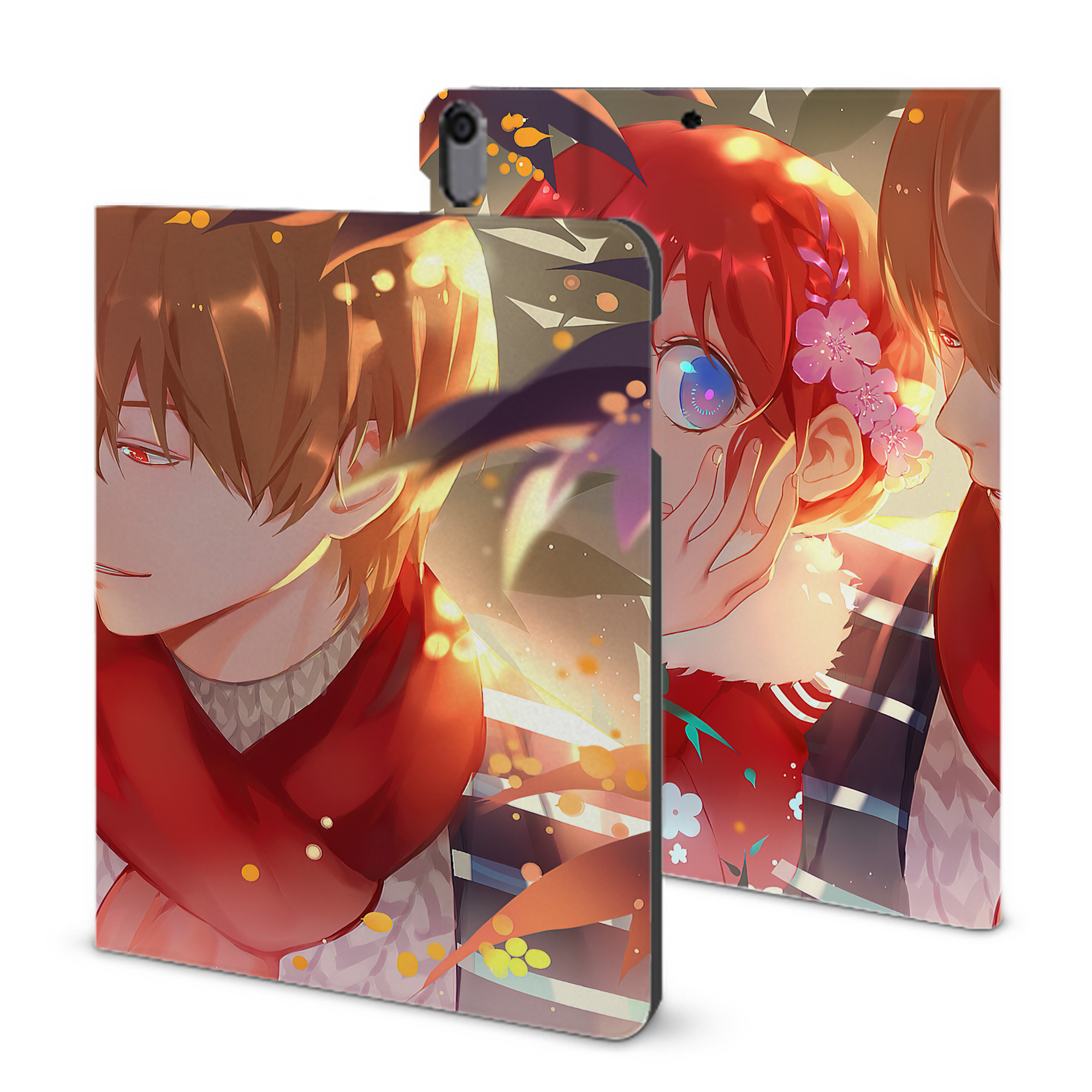 ぎんたま 坂田銀時（さかたぎんとき） 神楽 志村新八（しむら しんぱち） GINTAMA Sakata Gintoki Kagura Shimura Shinpachi IPad ケース ブック型 PUレザー TPU 耐衝撃 軽量 薄型 ペン収納なし 全面保護 IPad 各モデル対応